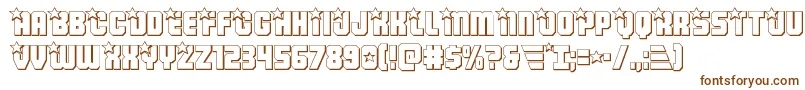 Шрифт Armyrangers3D – коричневые шрифты на белом фоне