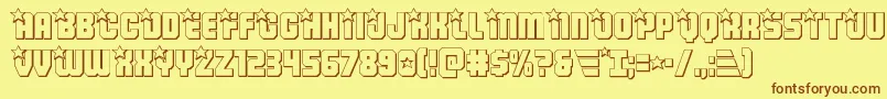 Armyrangers3D Font – Brown Fonts on Yellow Background