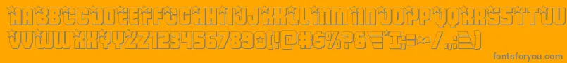 Armyrangers3D Font – Gray Fonts on Orange Background