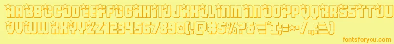 Armyrangers3D Font – Orange Fonts on Yellow Background