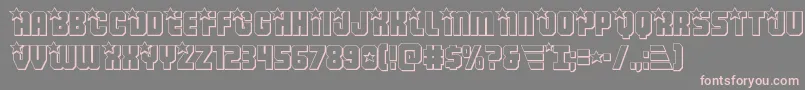 Armyrangers3D Font – Pink Fonts on Gray Background