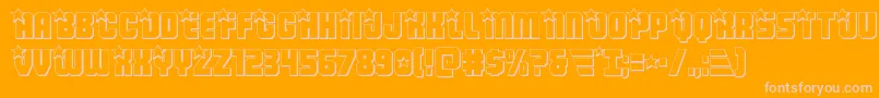 Czcionka Armyrangers3D – różowe czcionki na pomarańczowym tle