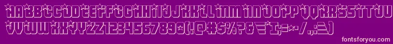 Armyrangers3D Font – Pink Fonts on Purple Background