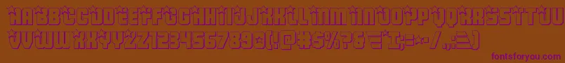 Armyrangers3D Font – Purple Fonts on Brown Background