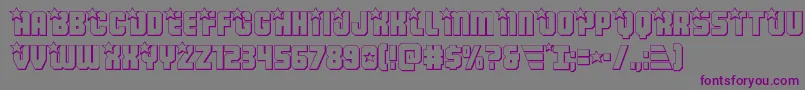 Шрифт Armyrangers3D – фиолетовые шрифты на сером фоне