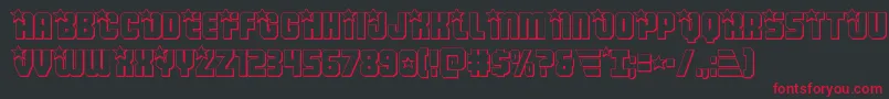 Armyrangers3D-Schriftart – Rote Schriften auf schwarzem Hintergrund