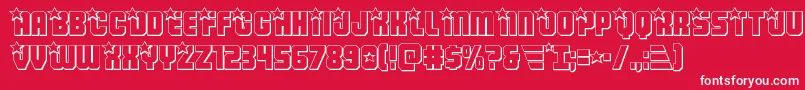 フォントArmyrangers3D – 赤い背景に白い文字