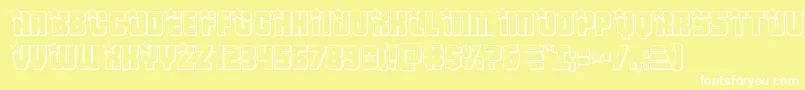 Armyrangers3D Font – White Fonts on Yellow Background