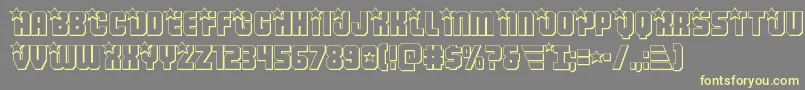 Armyrangers3D Font – Yellow Fonts on Gray Background
