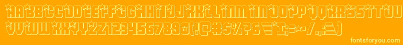 Armyrangers3D Font – Yellow Fonts on Orange Background
