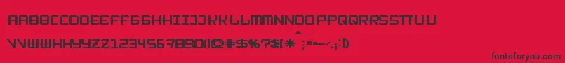 フォントKitchencowboyShort – 赤い背景に黒い文字
