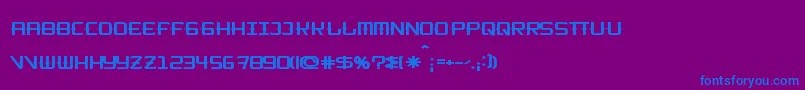 Шрифт KitchencowboyShort – синие шрифты на фиолетовом фоне