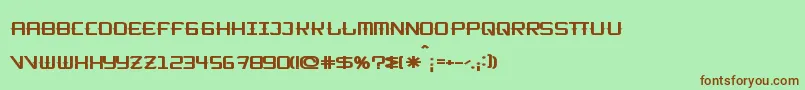 KitchencowboyShort Font – Brown Fonts on Green Background