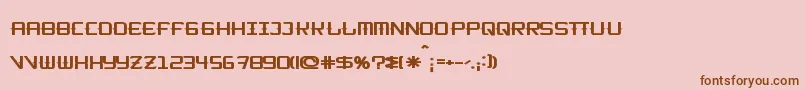 KitchencowboyShort Font – Brown Fonts on Pink Background