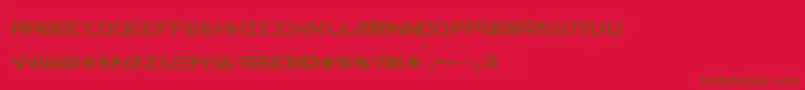 KitchencowboyShort Font – Brown Fonts on Red Background