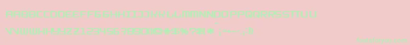 KitchencowboyShort Font – Green Fonts on Pink Background