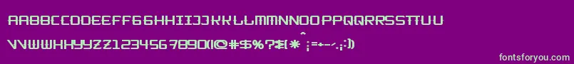 KitchencowboyShort Font – Green Fonts on Purple Background