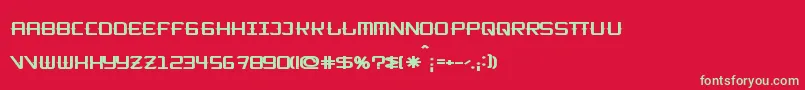 KitchencowboyShort Font – Green Fonts on Red Background