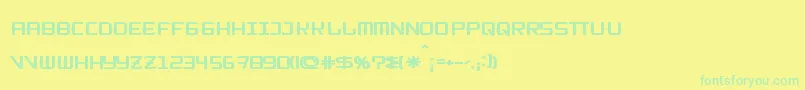 KitchencowboyShort Font – Green Fonts on Yellow Background