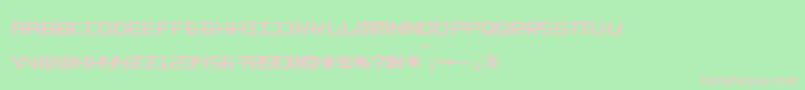 Fonte KitchencowboyShort – fontes rosa em um fundo verde