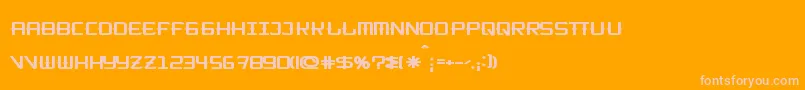 KitchencowboyShort Font – Pink Fonts on Orange Background