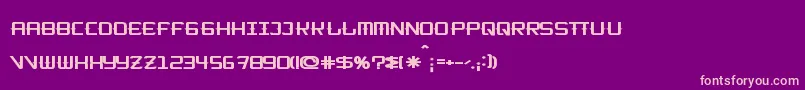KitchencowboyShort Font – Pink Fonts on Purple Background