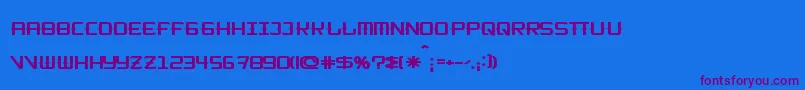 KitchencowboyShort Font – Purple Fonts on Blue Background