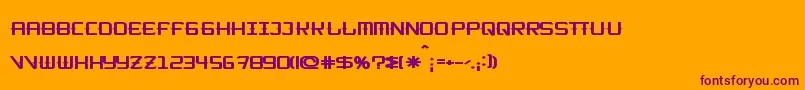 KitchencowboyShort Font – Purple Fonts on Orange Background