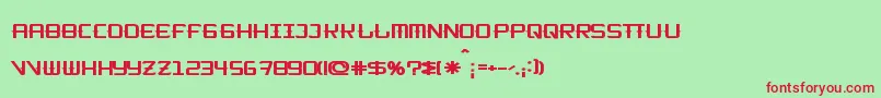 KitchencowboyShort Font – Red Fonts on Green Background