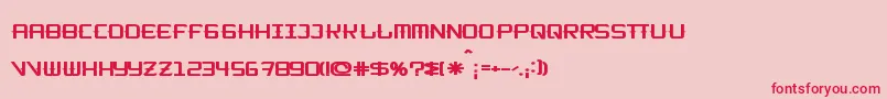 KitchencowboyShort Font – Red Fonts on Pink Background