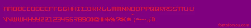 KitchencowboyShort Font – Red Fonts on Purple Background