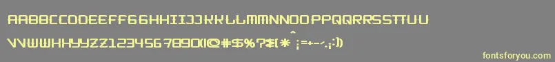 KitchencowboyShort Font – Yellow Fonts on Gray Background