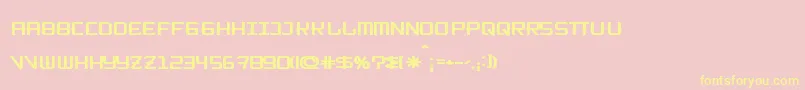 KitchencowboyShort Font – Yellow Fonts on Pink Background