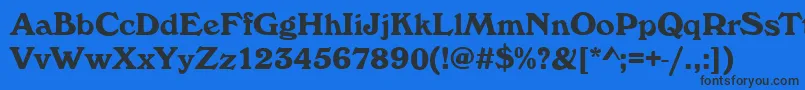 WhitehallBold Font – Black Fonts on Blue Background