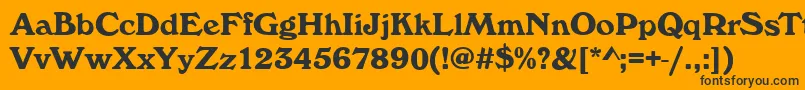 WhitehallBold Font – Black Fonts on Orange Background