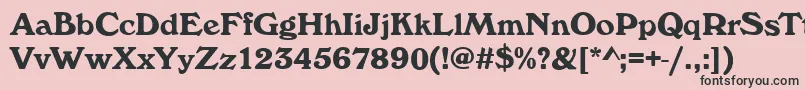 WhitehallBold Font – Black Fonts on Pink Background