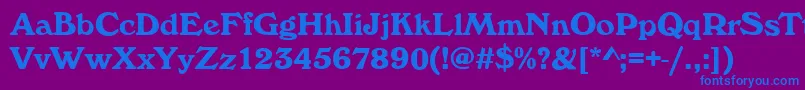 Шрифт WhitehallBold – синие шрифты на фиолетовом фоне