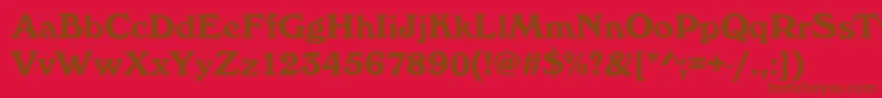 WhitehallBold-Schriftart – Braune Schriften auf rotem Hintergrund