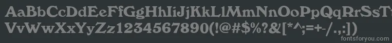 フォントWhitehallBold – 黒い背景に灰色の文字