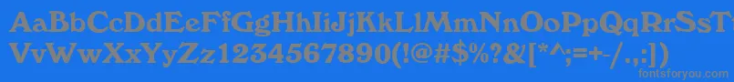 WhitehallBold-Schriftart – Graue Schriften auf blauem Hintergrund