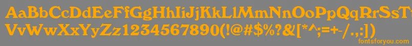 WhitehallBold-Schriftart – Orangefarbene Schriften auf grauem Hintergrund