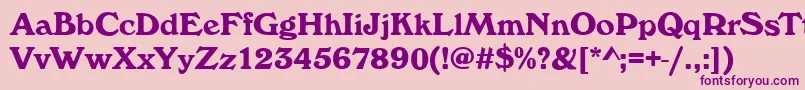 WhitehallBold Font – Purple Fonts on Pink Background