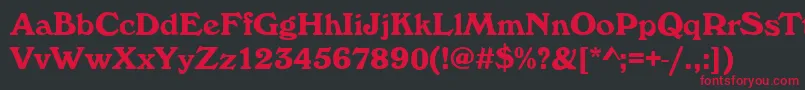 WhitehallBold Font – Red Fonts on Black Background