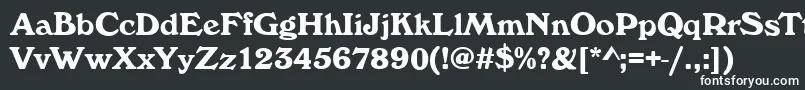 フォントWhitehallBold – 黒い背景に白い文字