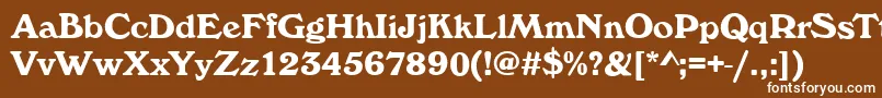 フォントWhitehallBold – 茶色の背景に白い文字