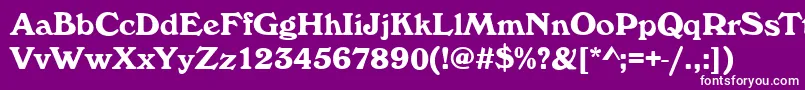 フォントWhitehallBold – 紫の背景に白い文字