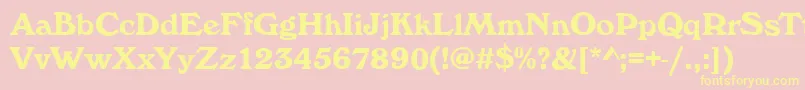 WhitehallBold Font – Yellow Fonts on Pink Background