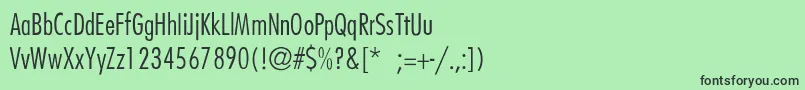 フォントFuturaCondensedlightThin – 緑の背景に黒い文字