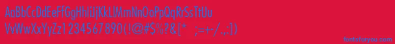 Lisätietoja FuturaCondensedlightThin-fontista FuturaCondensedlightThin-fontti – siniset fontit punaisella taustalla