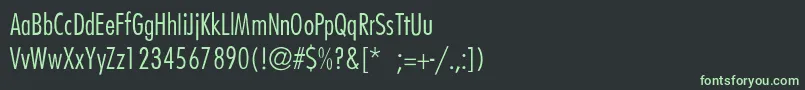 fuente FuturaCondensedlightThin – Fuentes Verdes Sobre Fondo Negro